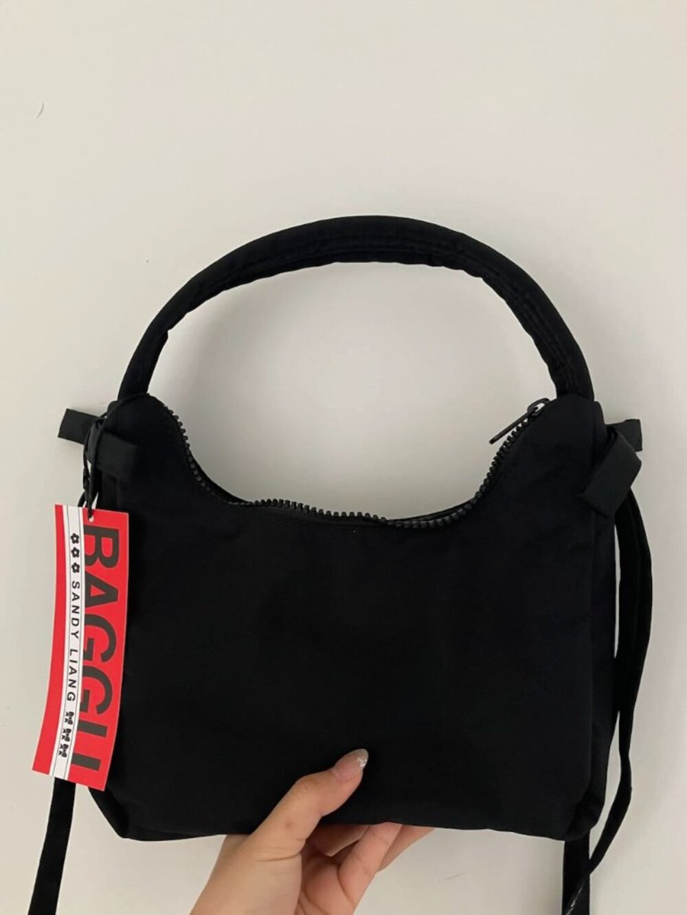 Baggu x Sandy Liang Black Nylon Compact Handbag